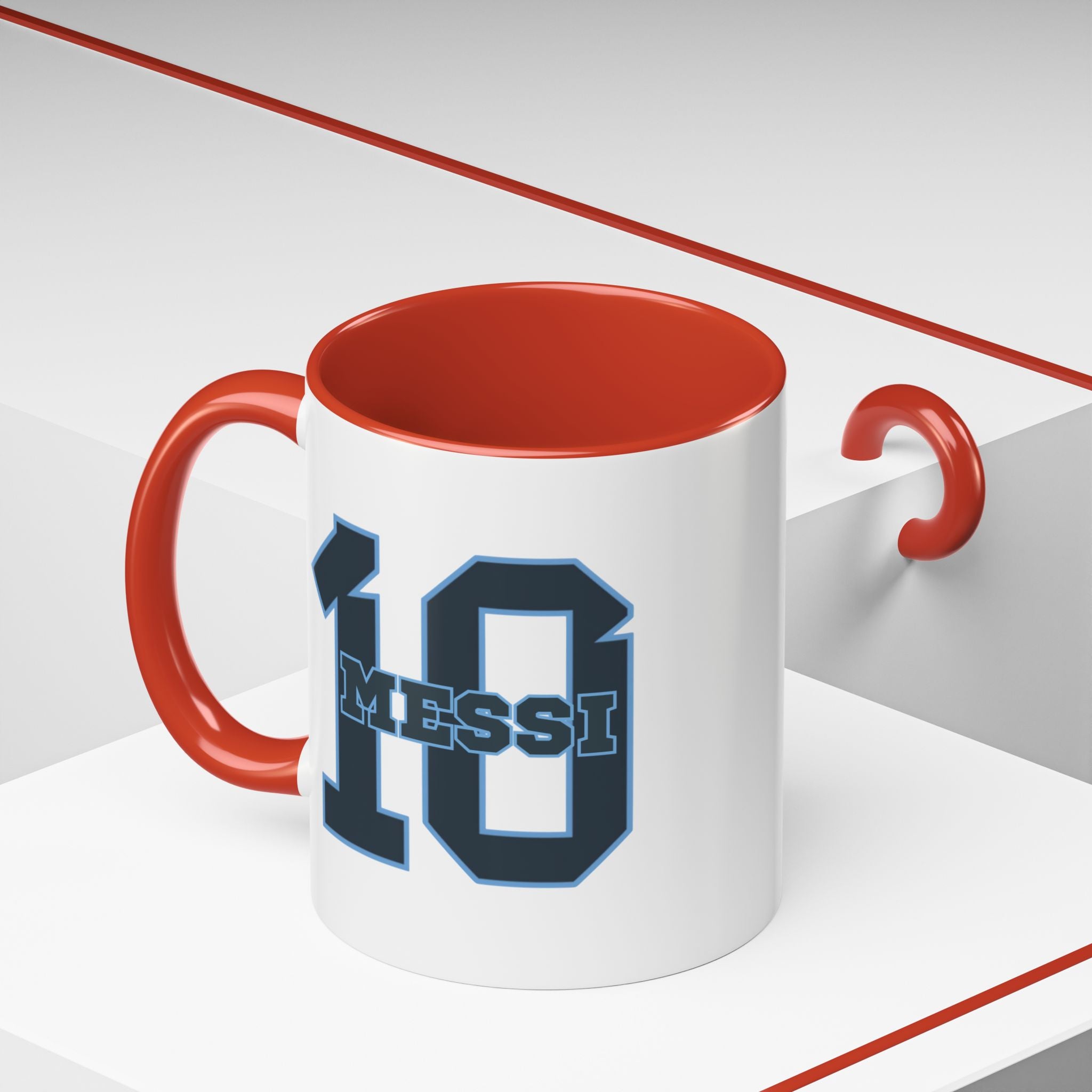10 'Messi' Accent Coffee Mug — Soccer Jersey Number Coffee Cup