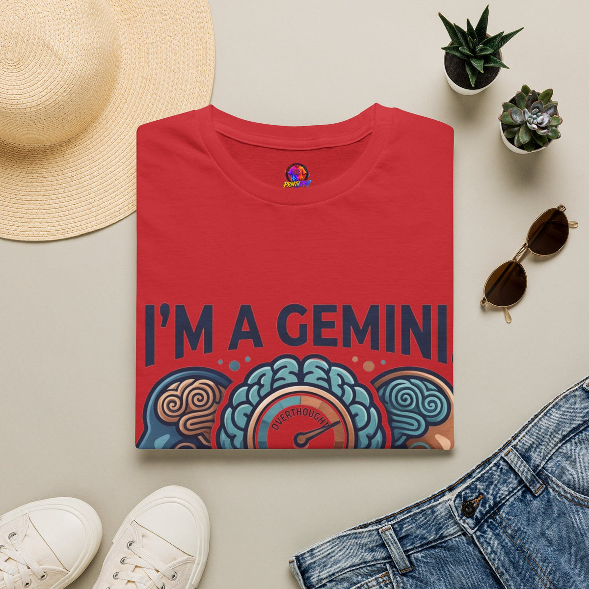 I’m A Gemini T-Shirt – “I Already Overthought It” Zodiac Tee