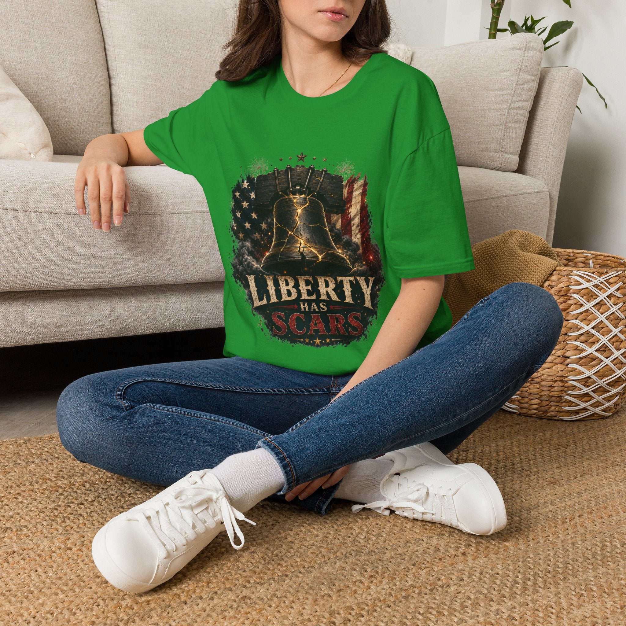 Liberty Has Scars T-Shirt — Vintage Liberty Bell Patriotic Tee