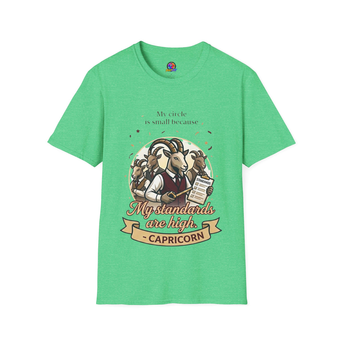 Capricorn Zodiac T-Shirt — "My Standards Are High" Astrology Tee