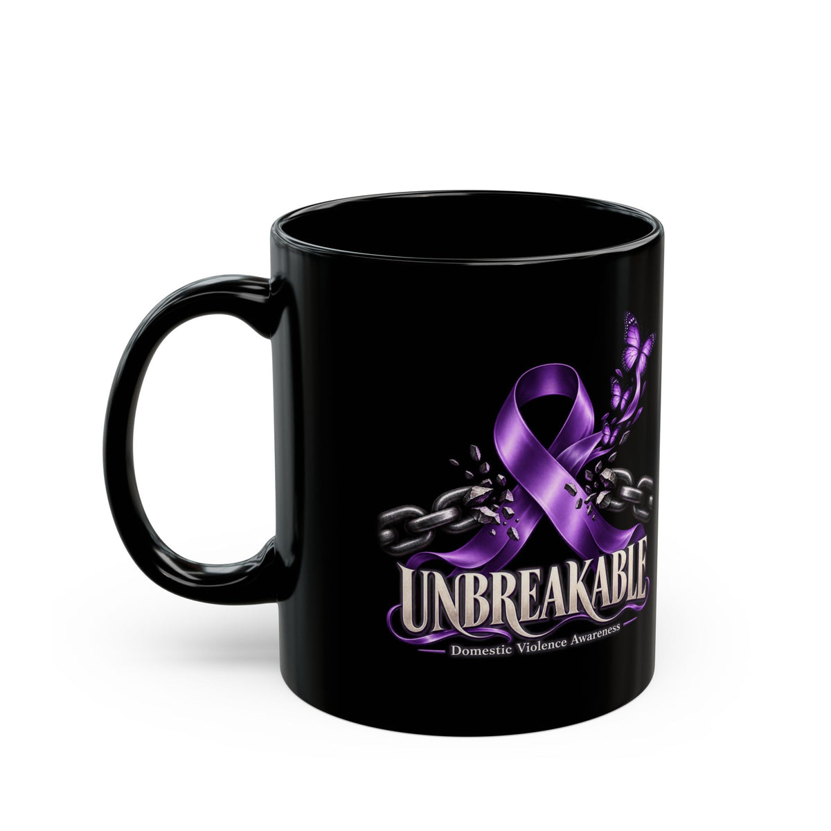 Unbreakable Purple Ribbon Awareness Mug — Domestic Violence Support (11oz & 15oz)
