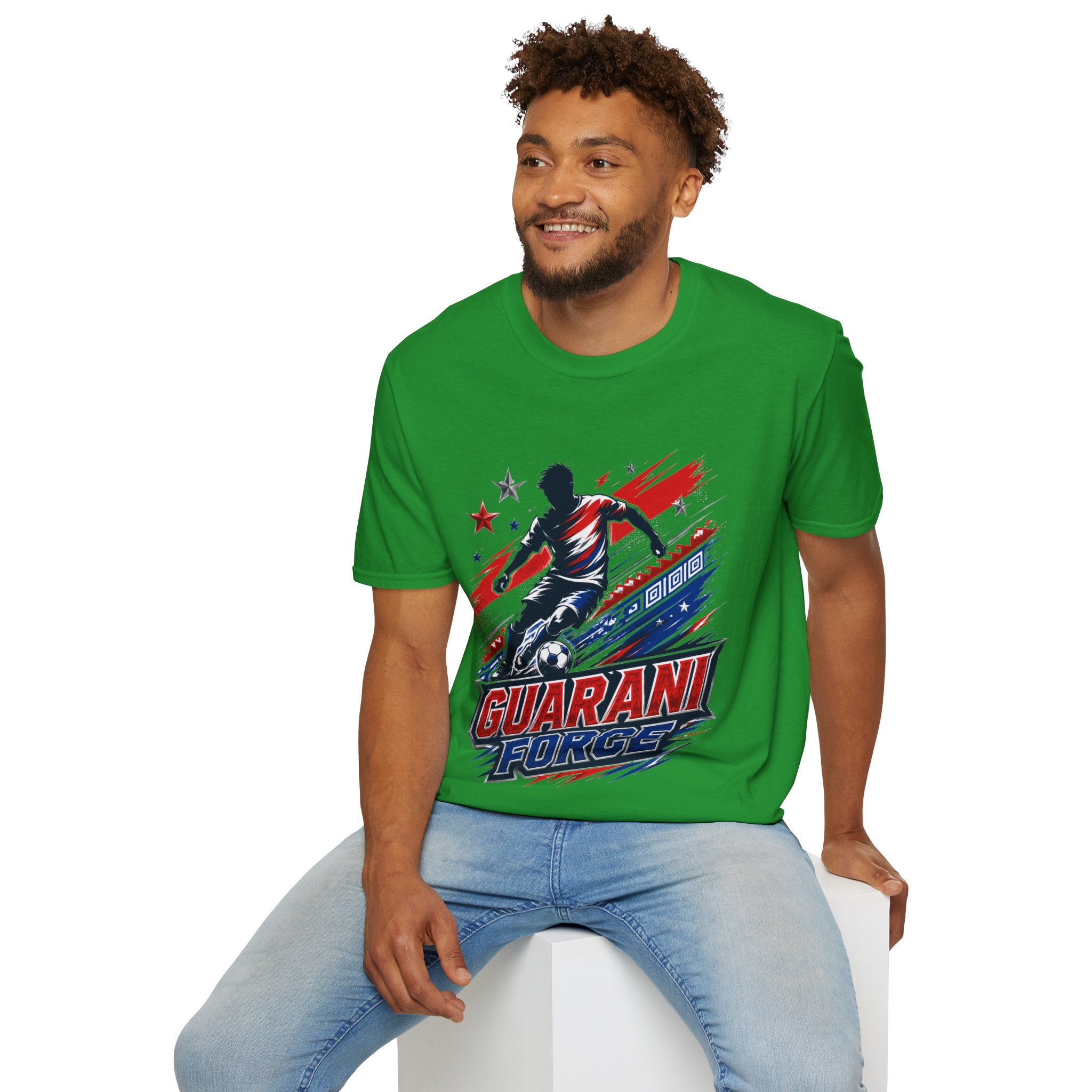 Paraguay Guarani Force Soccer T-Shirt — Red, White & Blue Futbol Fan Tee