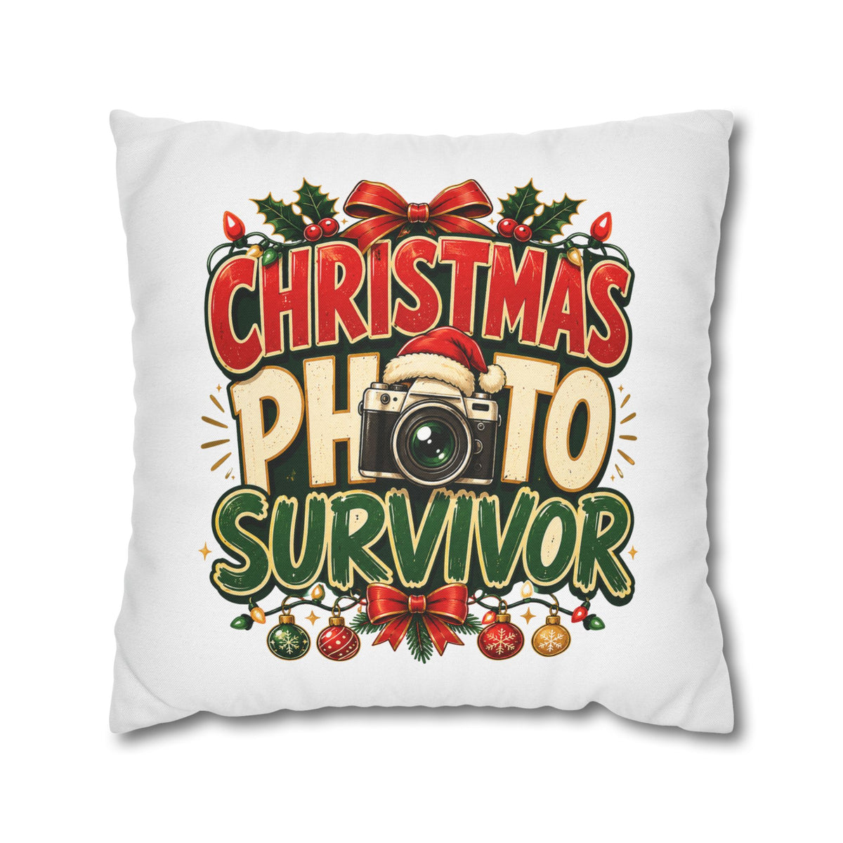 Christmas Photo Survivor Pillowcase
