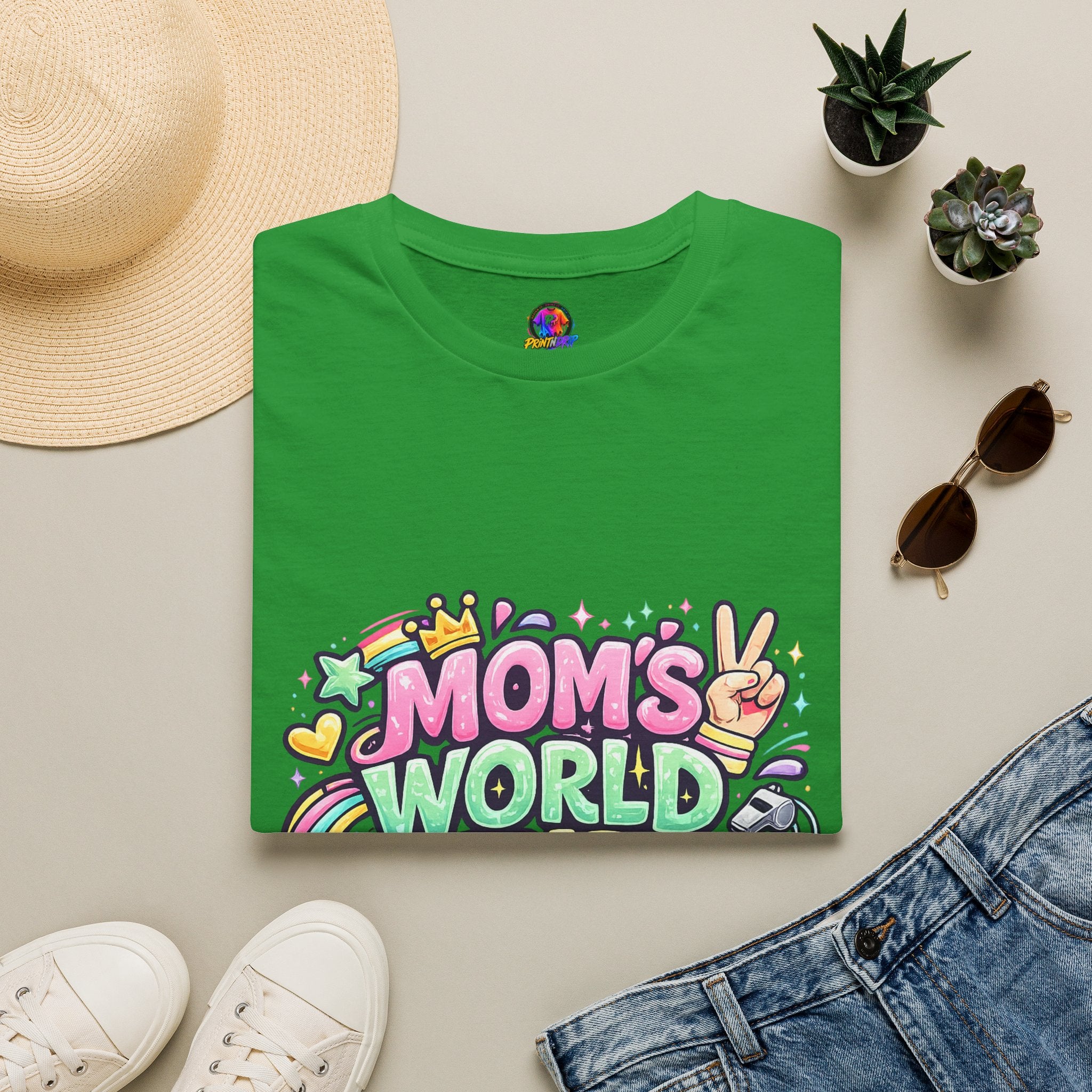 Girls Kids Mom's World Cup Era T‑Shirt — Playful Soccer Mom Tee