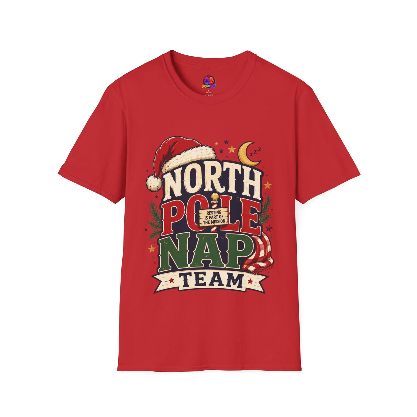 North Pole Nap Team T-Shirt — Funny Christmas Sleepy Holiday Tee