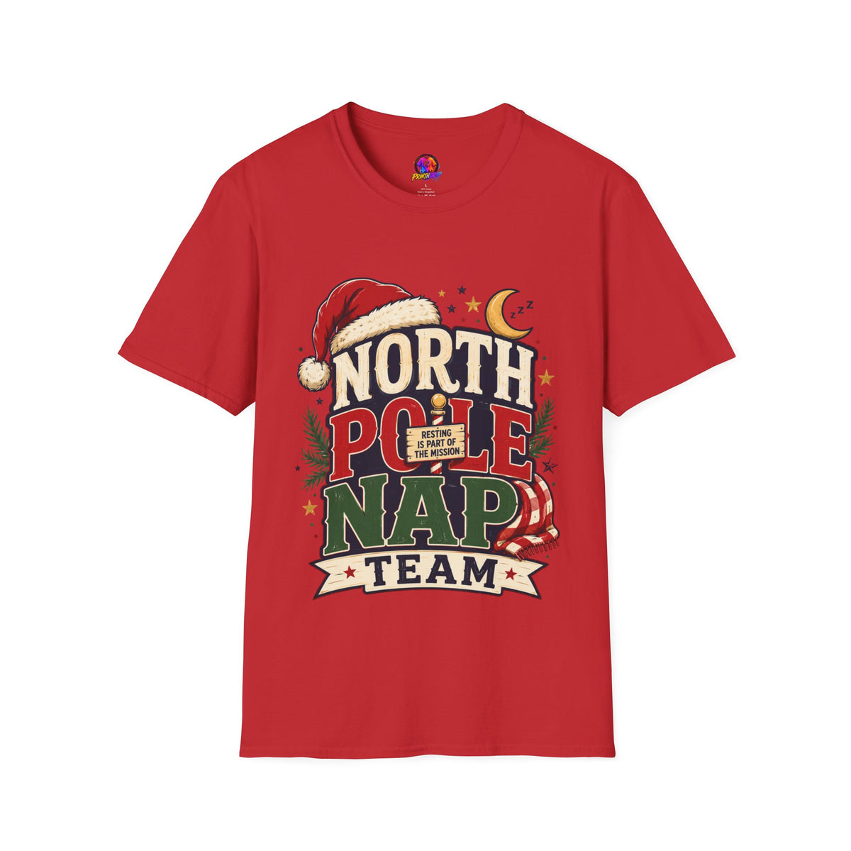 North Pole Nap Team T-Shirt — Funny Christmas Sleepy Holiday Tee