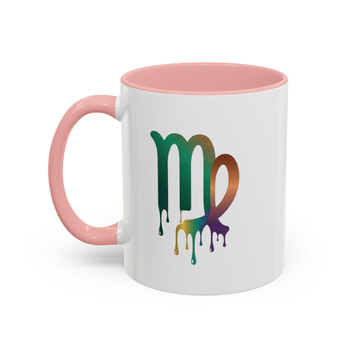 Virgo Zodiac Virgo Drip Accent Coffee Mug — Colorful Zodiac Astrology Gift