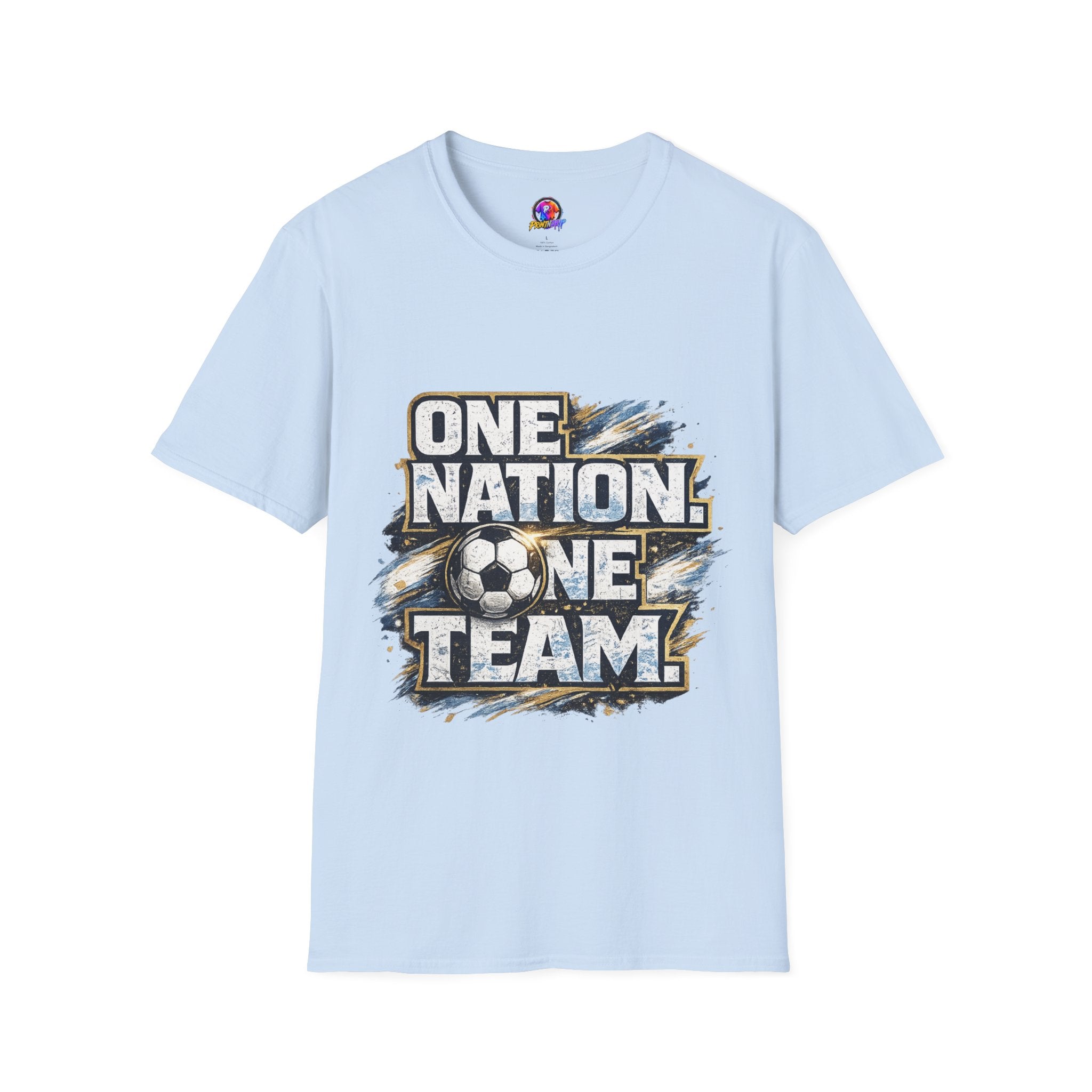 One Nation One Team Soccer T-Shirt — Supportive Fan Tee