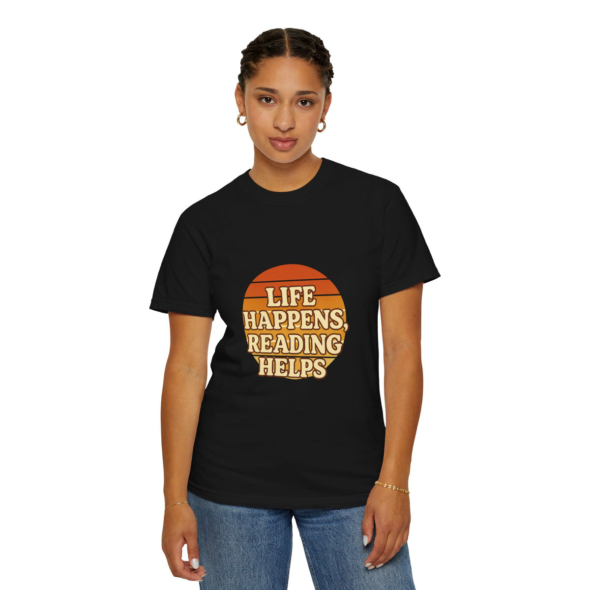 Reading Helps T-Shirt — "Life Happens, Reading Helps" Retro Book Tee - Trending Now - October 2026