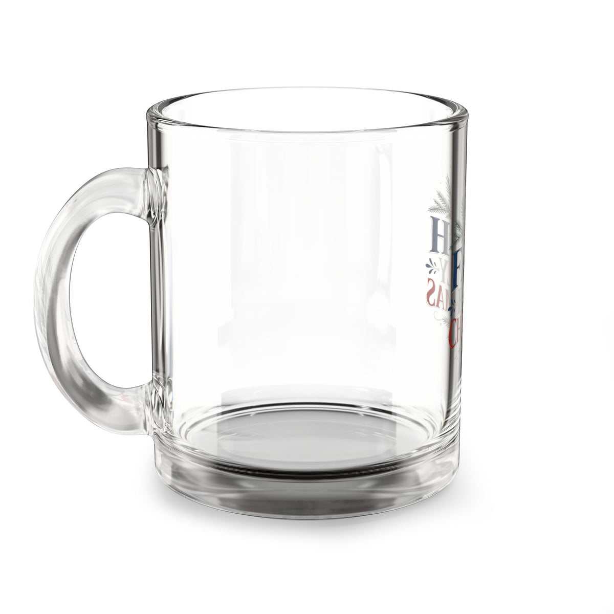 Christmas Glass Mug Faith Family Christmas Glass Mug - 10oz Holiday Coffee Cup