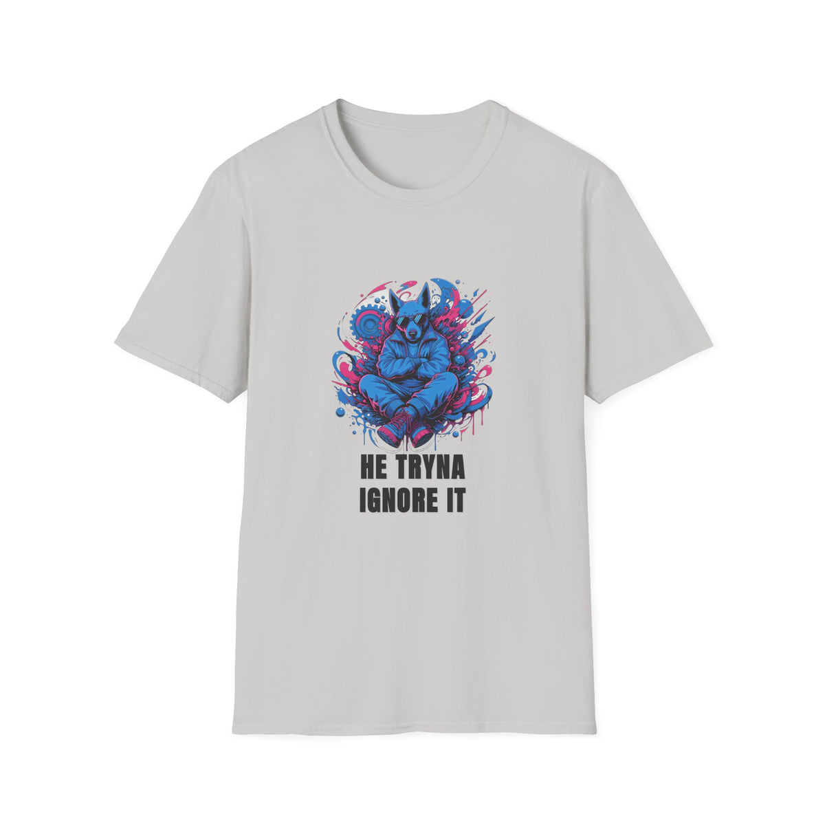 Mystic Wolf T-Shirt — "He Tryna Ignore It" Graphic Tee - Trending Now - August 2026