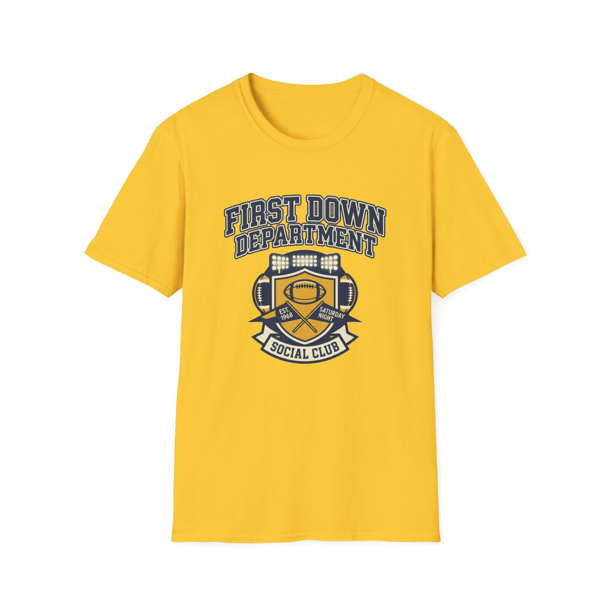 First Down Department Football Crewneck T-Shirt - Trending Now - August 2026