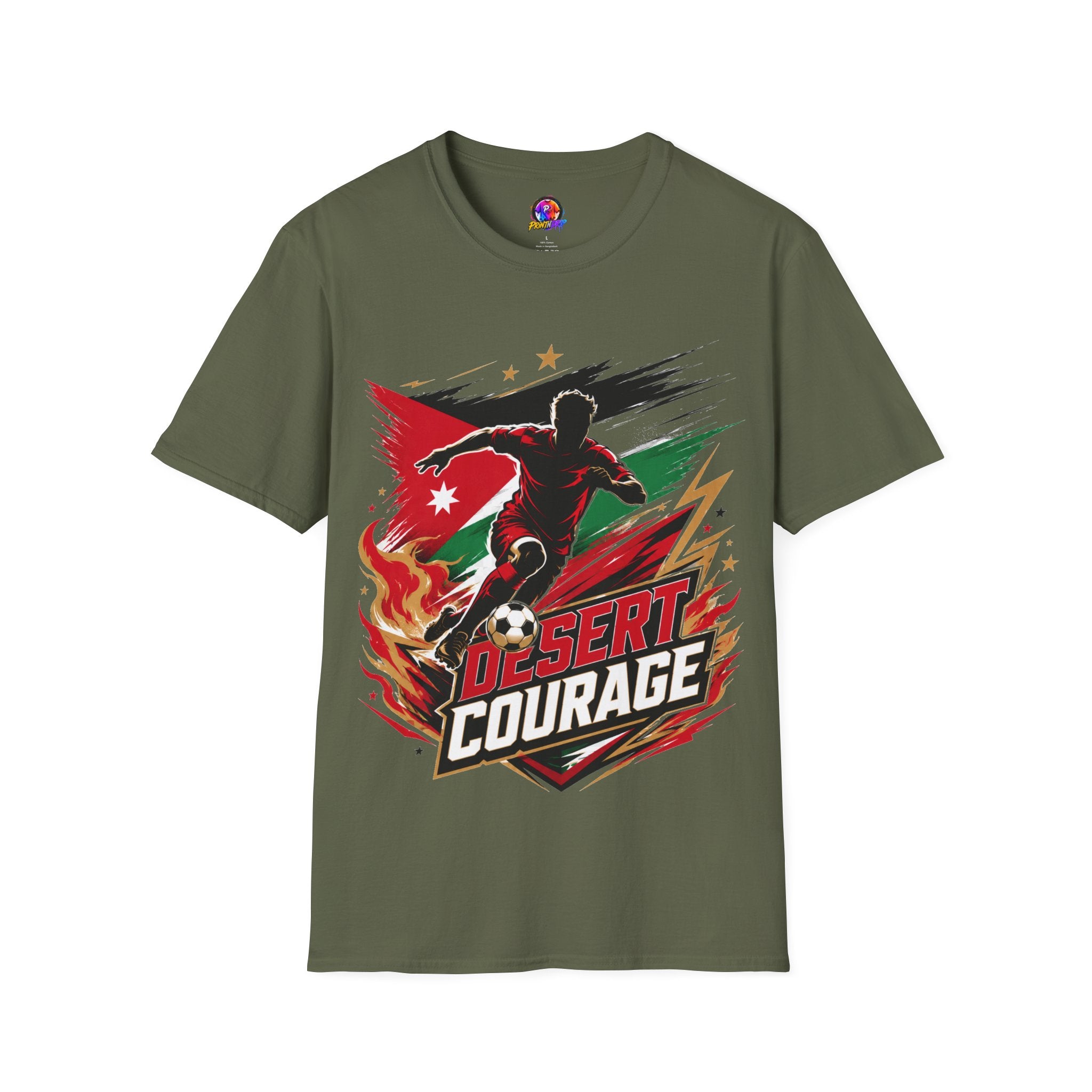 Jordan Soccer T‑Shirt — Desert Courage Flag Design