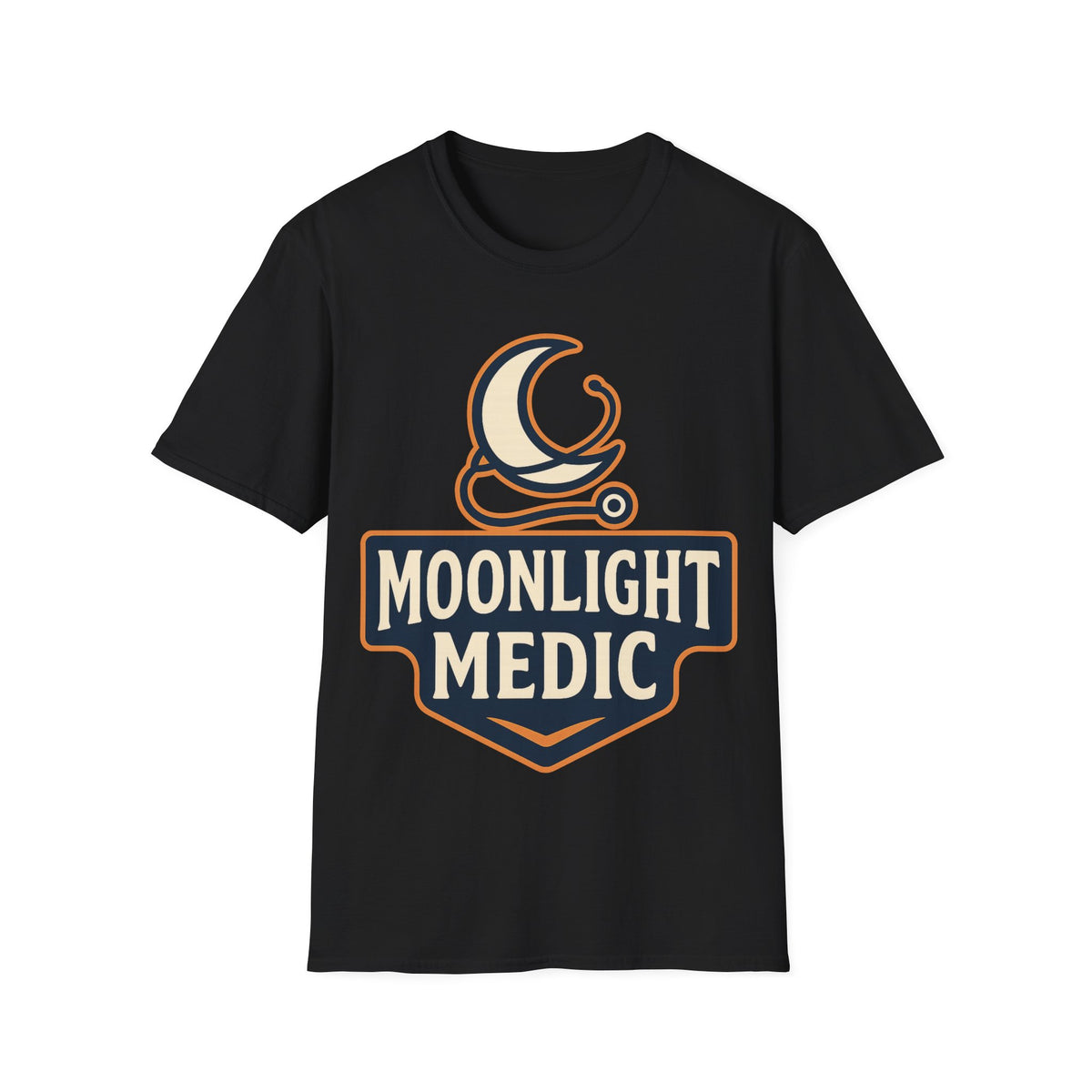 "Moonlight Medic" Funny Coffee Night Shift Tee - Emergency Healthcare Nurse White T-Shirt - Trending Now - September 2026