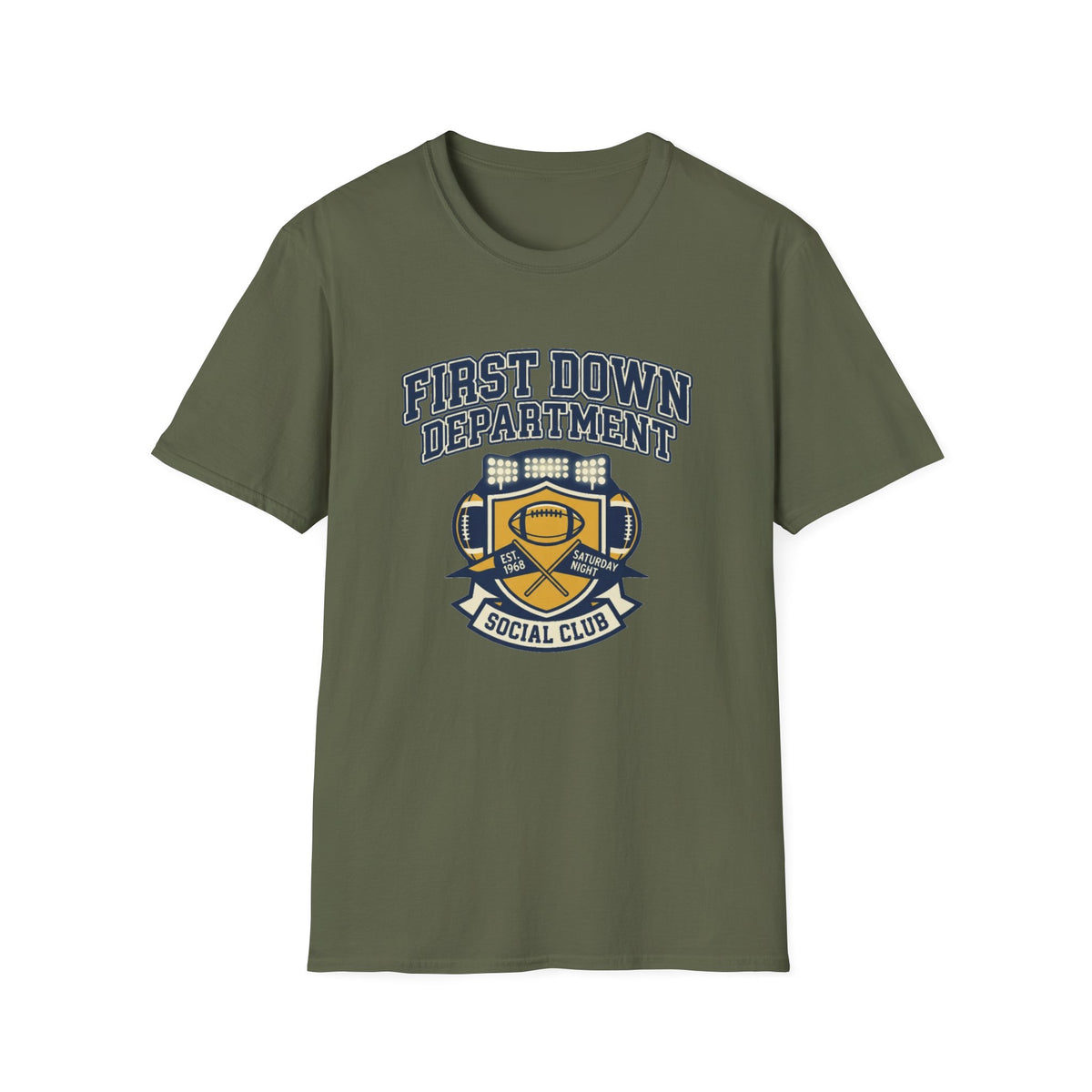 First Down Department Football Crewneck T-Shirt - Trending Now - August 2026