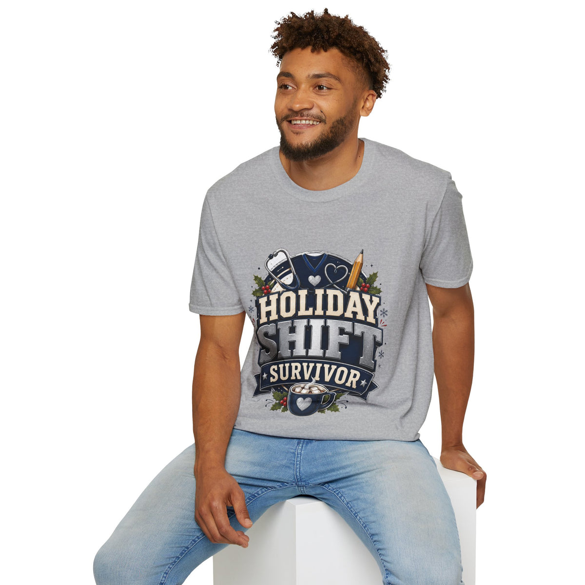 Holiday Shift Survivor T-Shirt — Nurse & Healthcare Worker Gift
