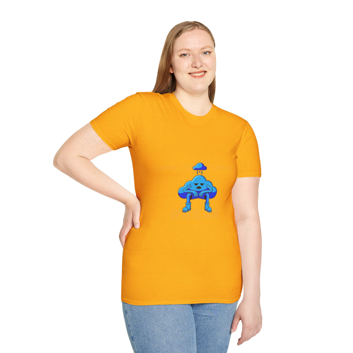 Sad Cloud Graphic T-Shirt — Cute Blue Cloud Illustration Tee - Trending Now - September 2026