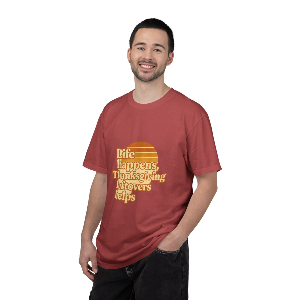 Thanksgiving Leftovers T-Shirt — “Life Happens, Thanksgiving Leftovers Helps” Retro Tee - Trending Now - October 2026
