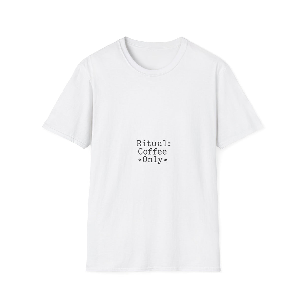 Ritual Coffee Only Minimalist Typography T-Shirt, Funny Morning Caffeine Slogan Tee - Trending Now - September 2026