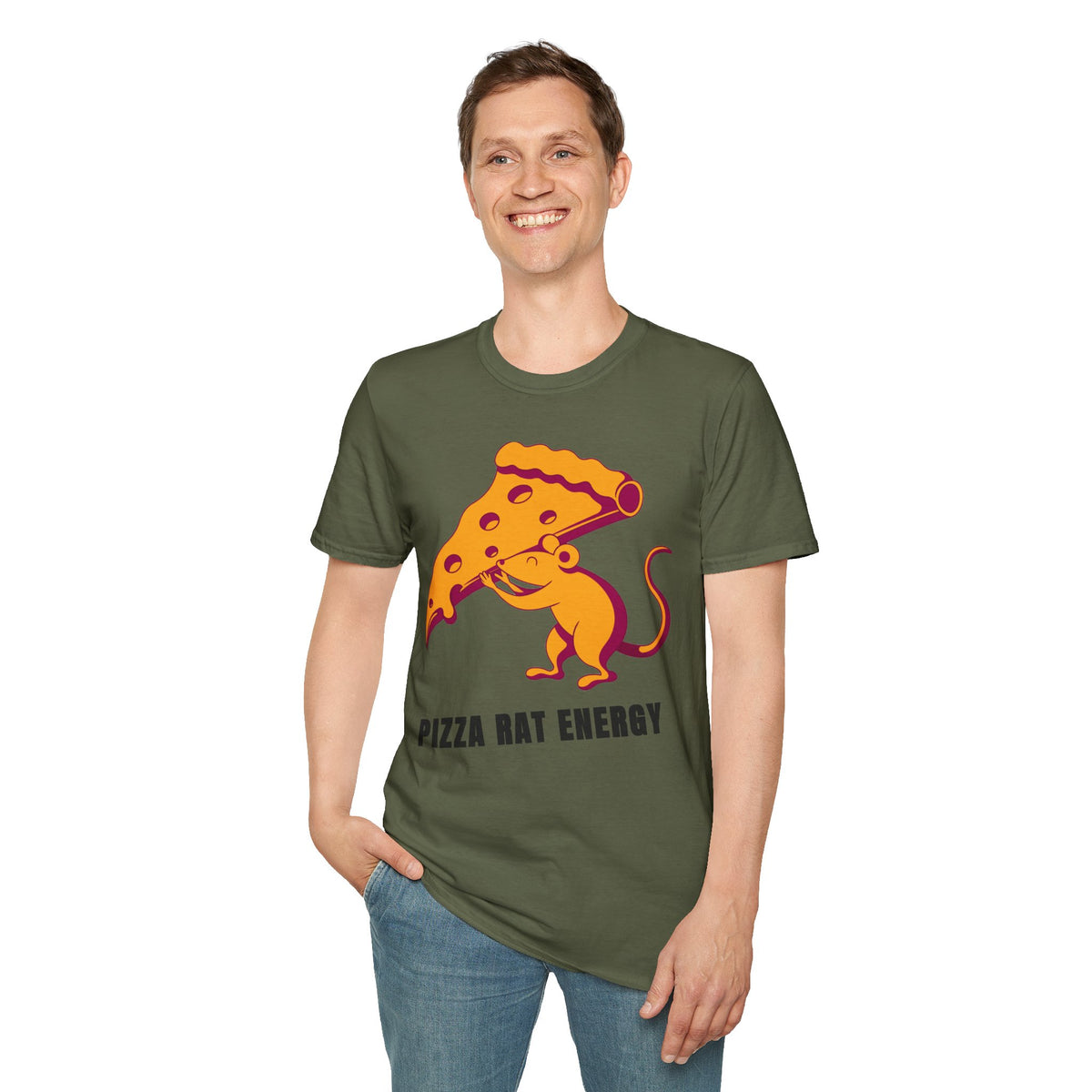 Pizza Rat Energy T-Shirt — Funny Pizza Slice & Rat Graphic Tee - Trending Now - September 2026
