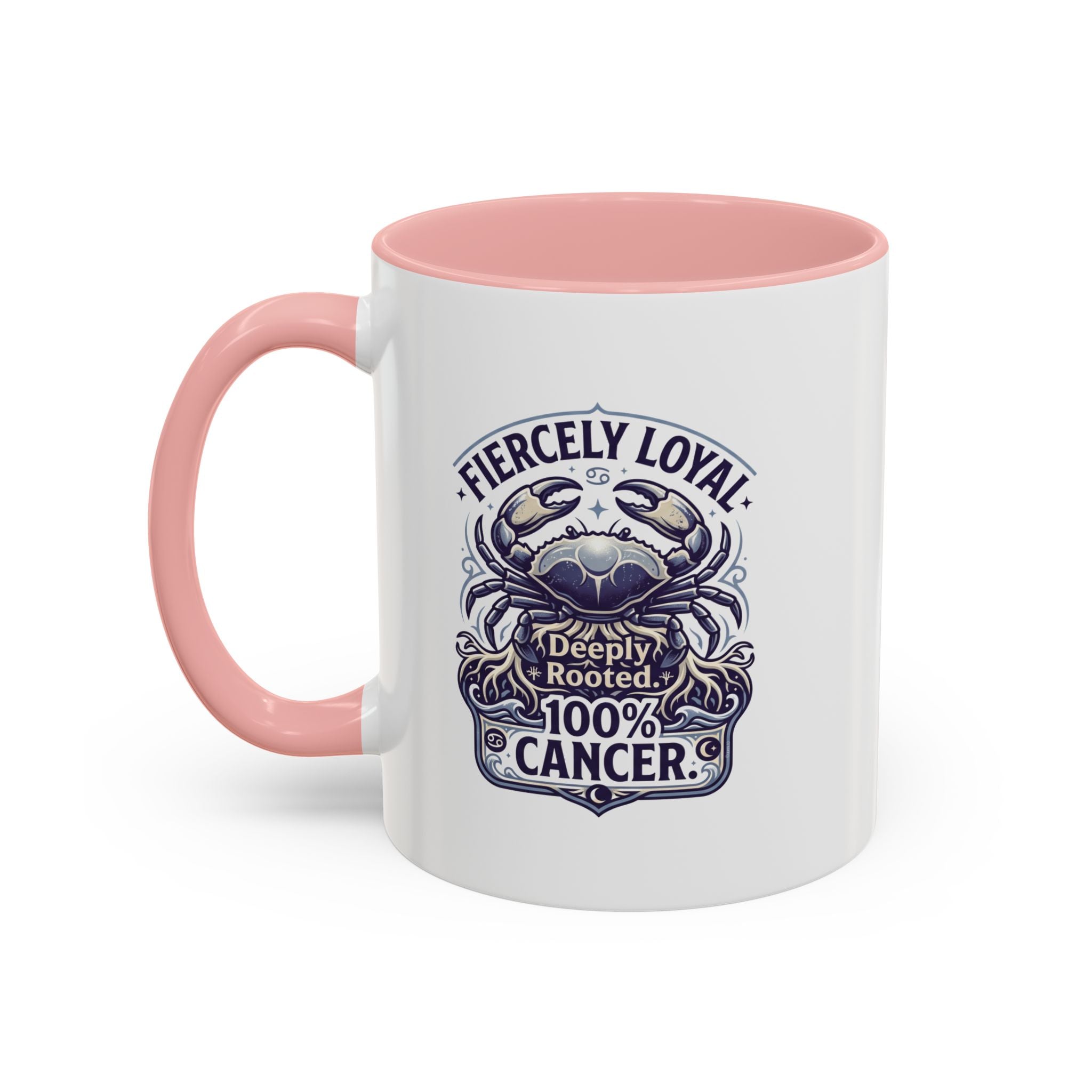 Cancer Zodiac Coffee Mug – "Fiercely Loyal, Deeply Rooted" Accent Mug