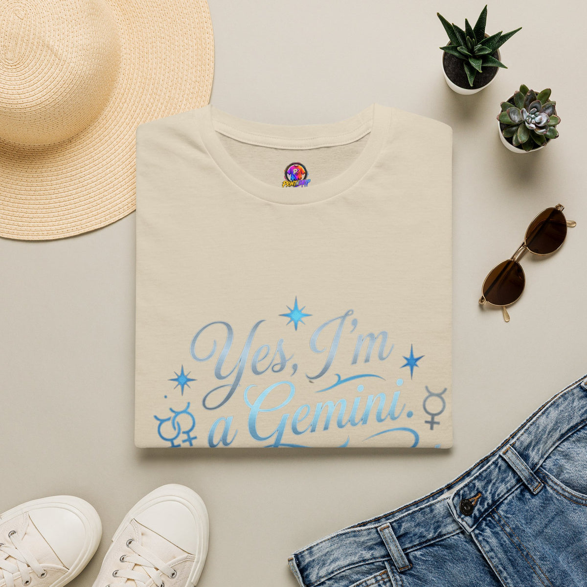 Yes, I'm a Gemini T-Shirt — Funny Zodiac Astrology Tee (“No, I will not pick a side”)