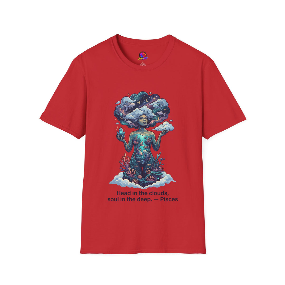 Dreamscape Goddess T-Shirt — 'Head in the Clouds' Surreal Art Tee