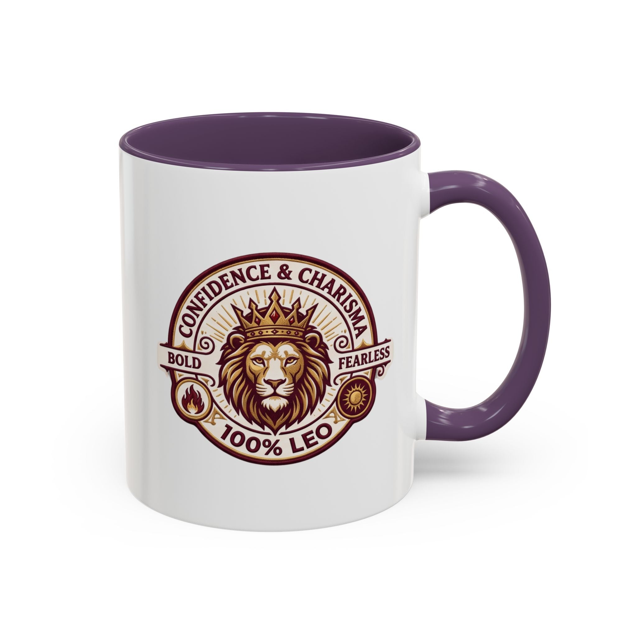 Leo Zodiac Coffee Mug — '100% Leo' Lion Design, Confidence & Charisma Gift
