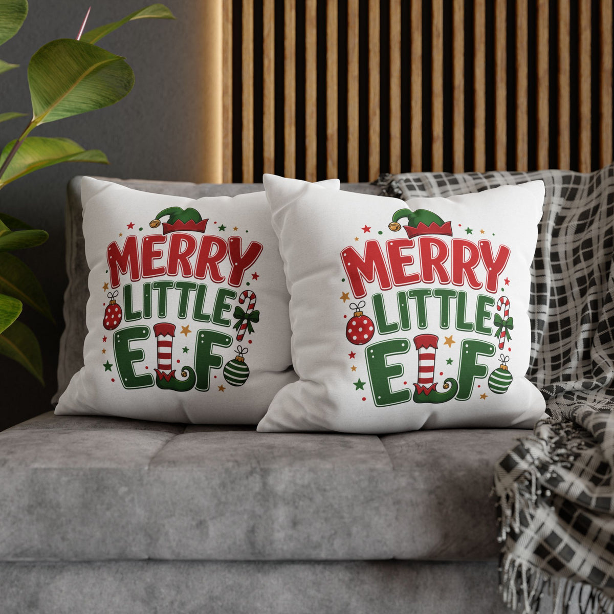 Christmas Pillowcase Merry Little Elf Christmas Pillowcase