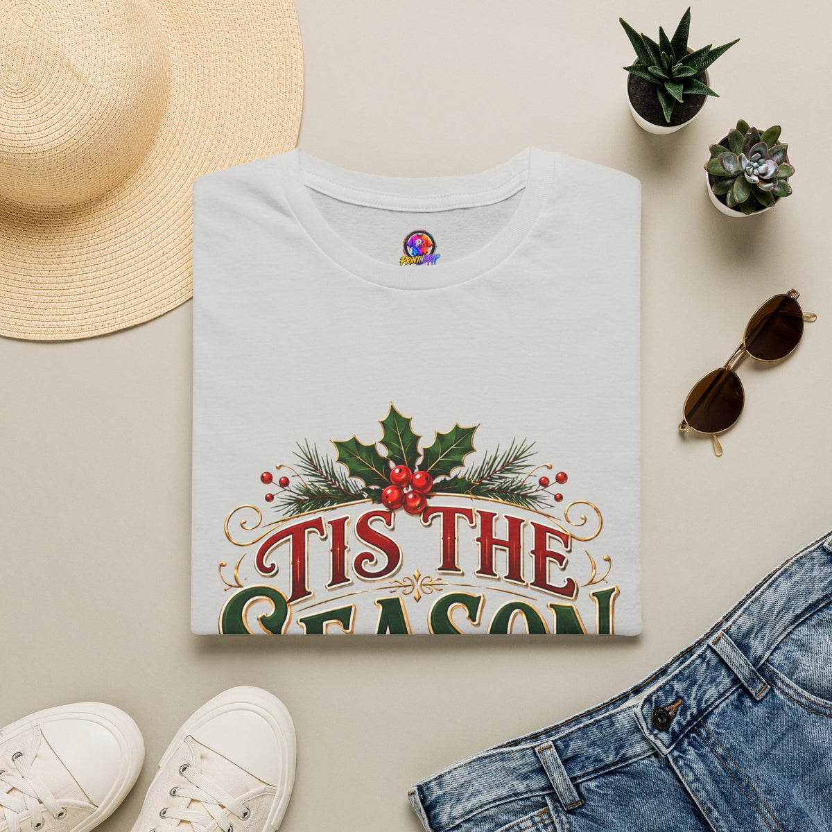 T-Shirt — 'Tis The Season' Christmas Holiday Graphic Tee