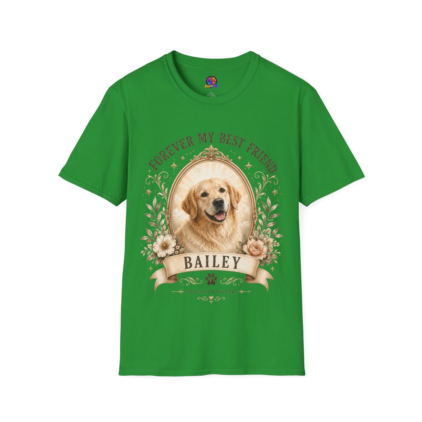 Dog Memorial T-Shirt — "Forever My Best Friend" Personalized Pet Tribute