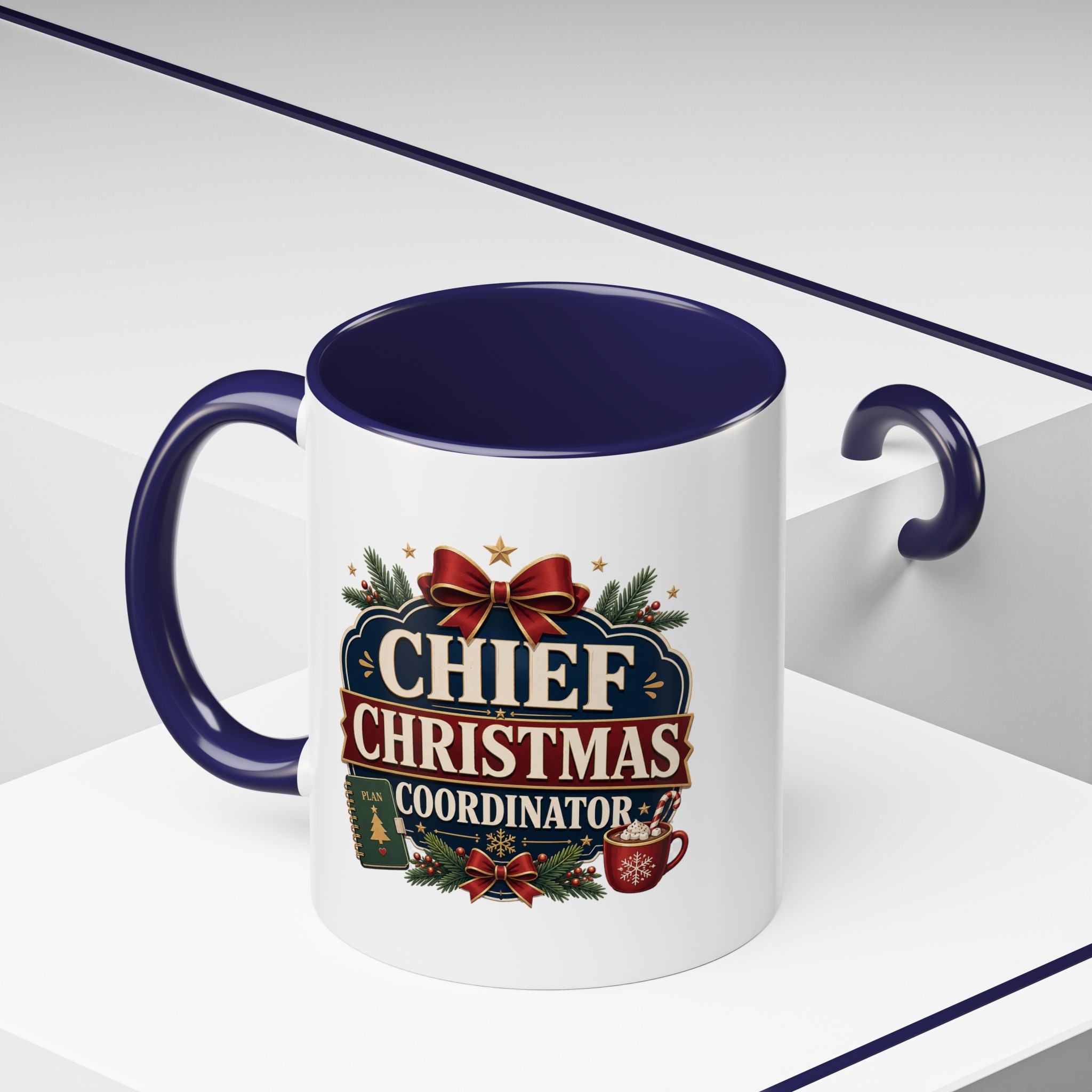 Modern Day Christmas  Chief Christmas Coordinator Accent Coffee Mug