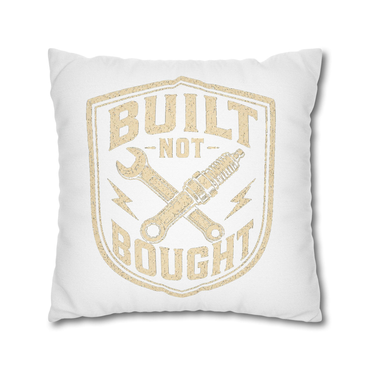 Built Not Bought Decorative Pillowcase Milo Bailey Dog Dad Mom- Mechanics & DIY Accent Cushion