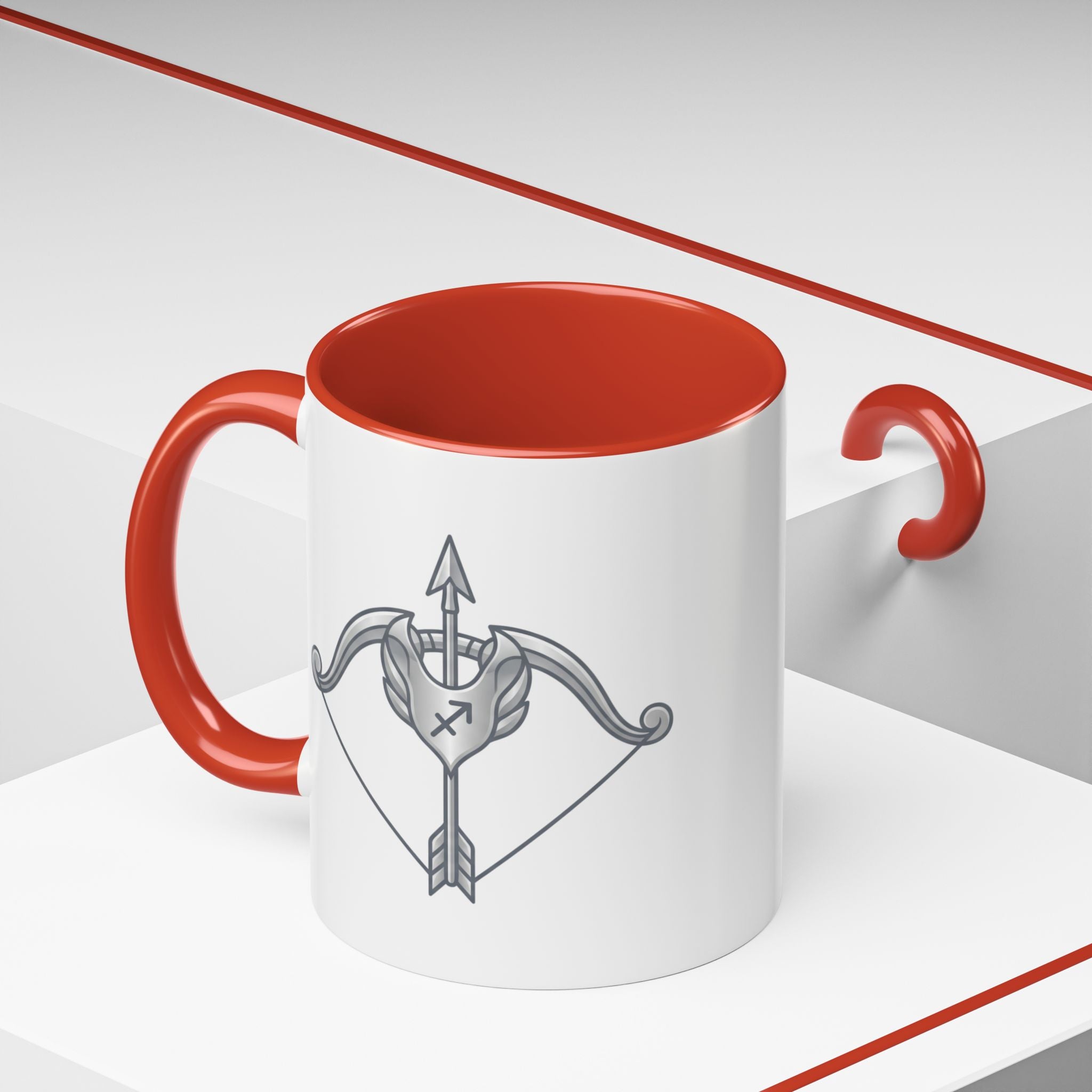 Sagittarius Bow & Arrow Accent Coffee Mug – Zodiac Sagittarius Astrology Gift