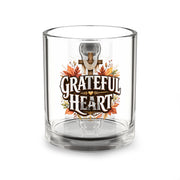 Grateful Heart Glass Mug — 10oz Thanksgiving Autumn Coffee Cup