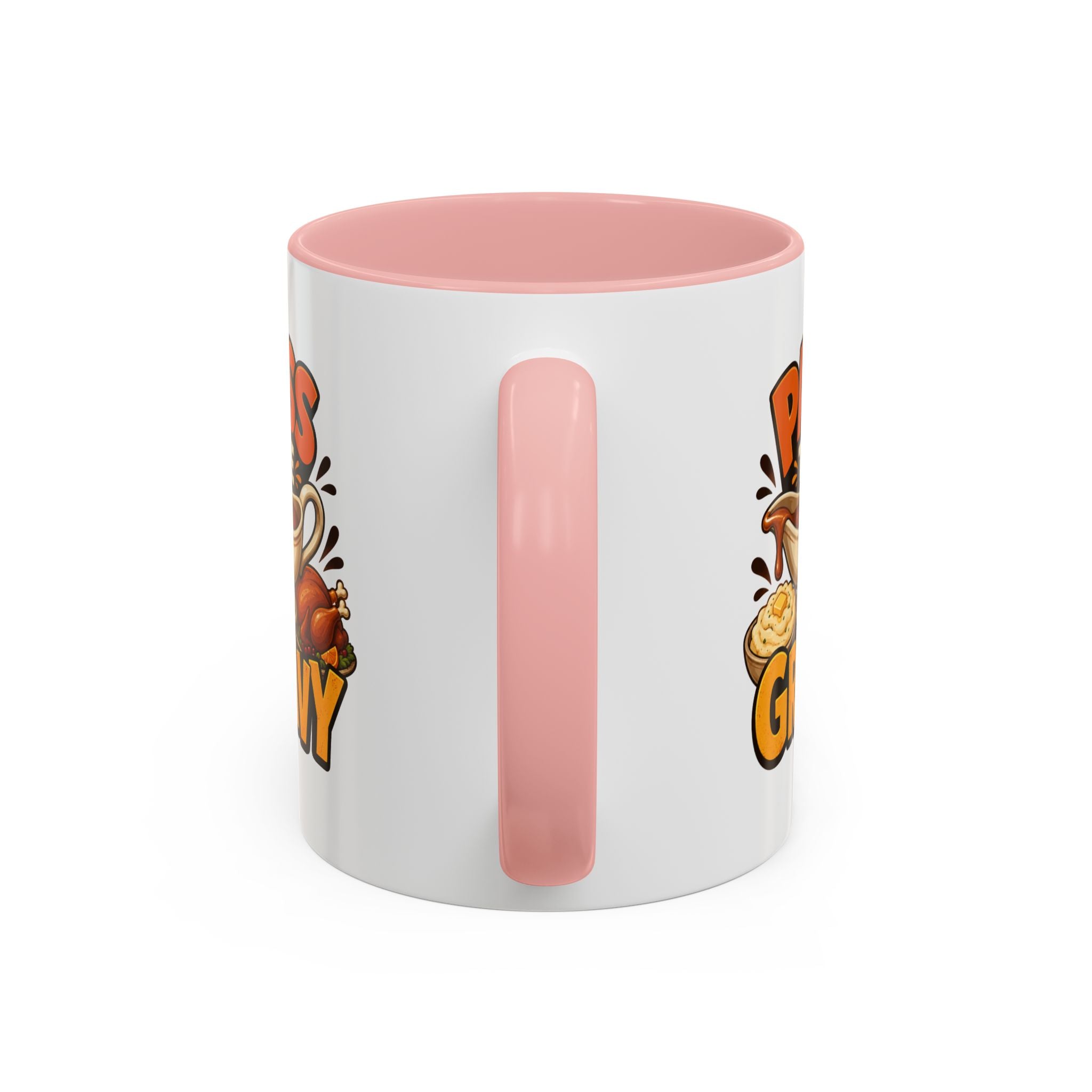 Thanksgiving Mug Pass the Gravy Coffee Mug — Thanksgiving Turkey & Gravy Bowl Accent Mug