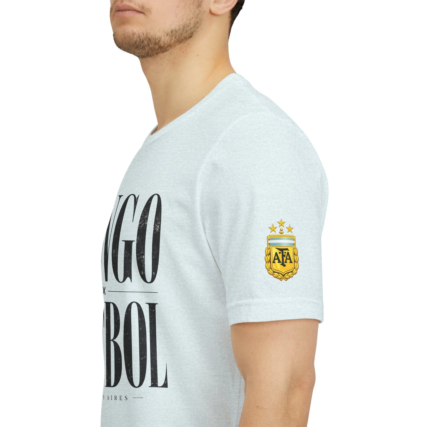 Argentina - Tango y Fútbol Graphic Tee - Bold Serif Soccer & Dance Shirt