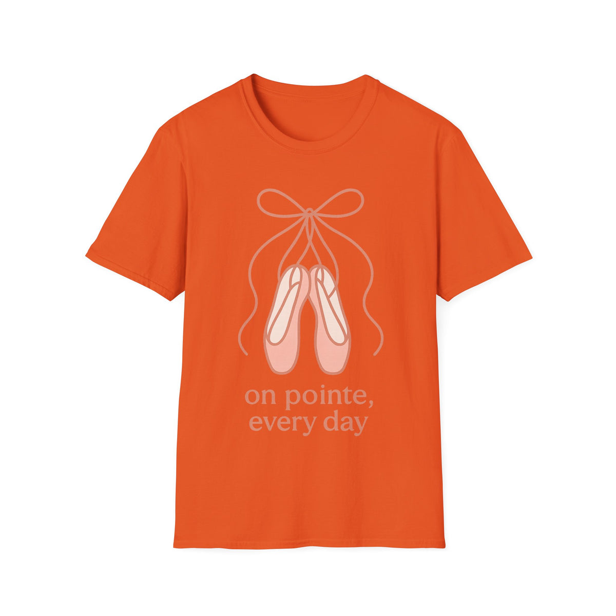"On Pointe Every Day" Ballet Pointe Shoes Tee - Cute Coquette Balletcore Aesthetic White T-Shirt - Trending Now - September 2026