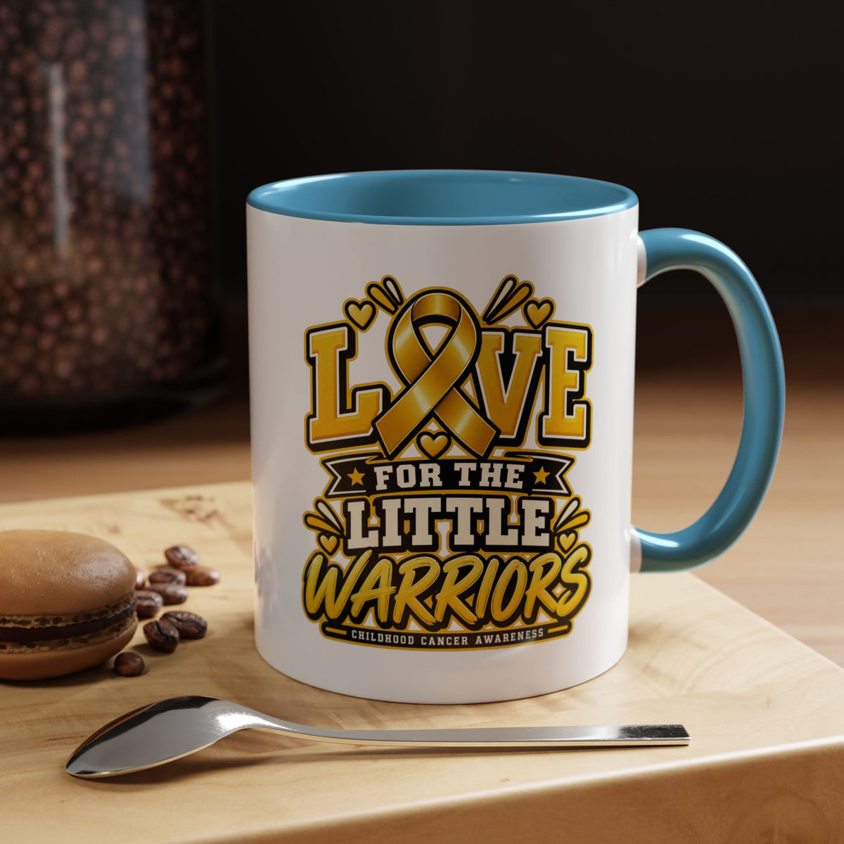 Coffee Mug — "Love for the Little Warriors" Childhood Cancer Awareness Accent Mug