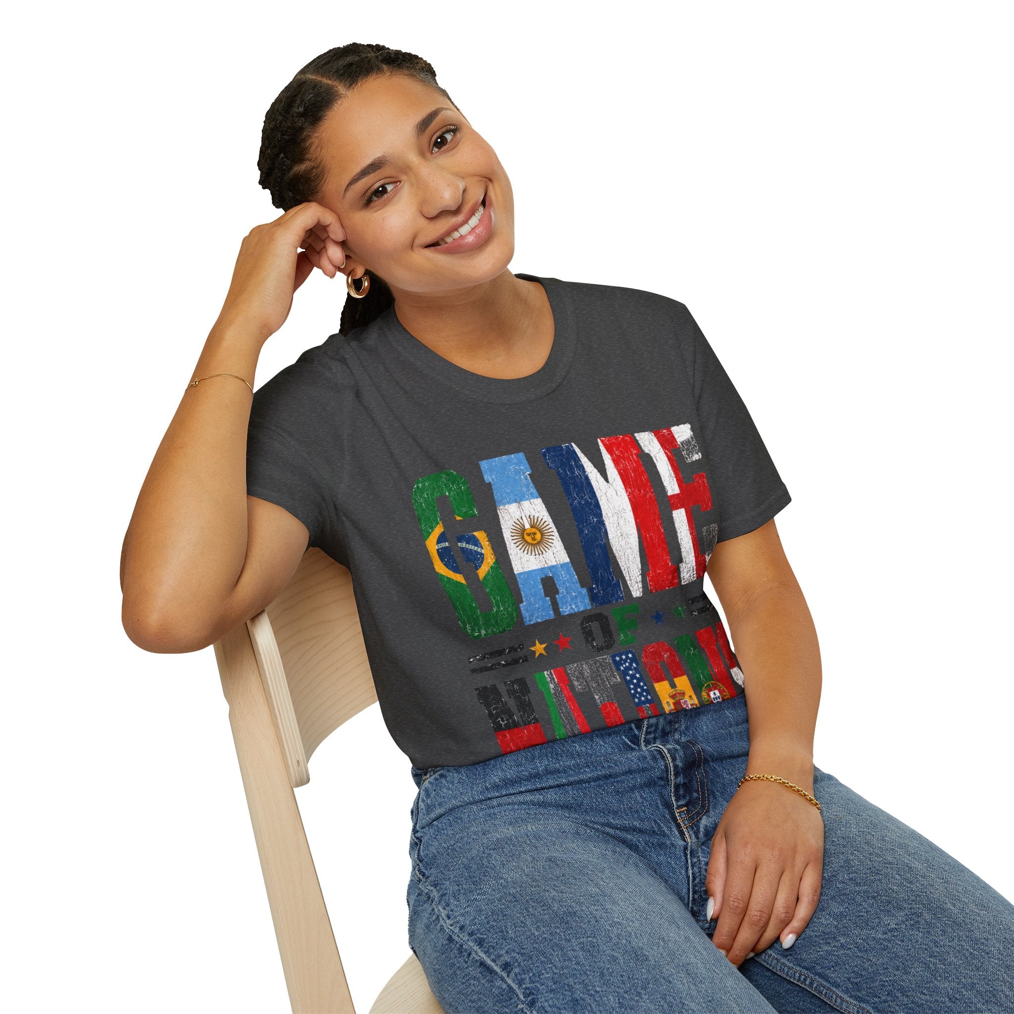 FIFA World Cup 2026 T-Shirt — 'Game of Nations' Vintage Flag Soccer Graphic Tee
