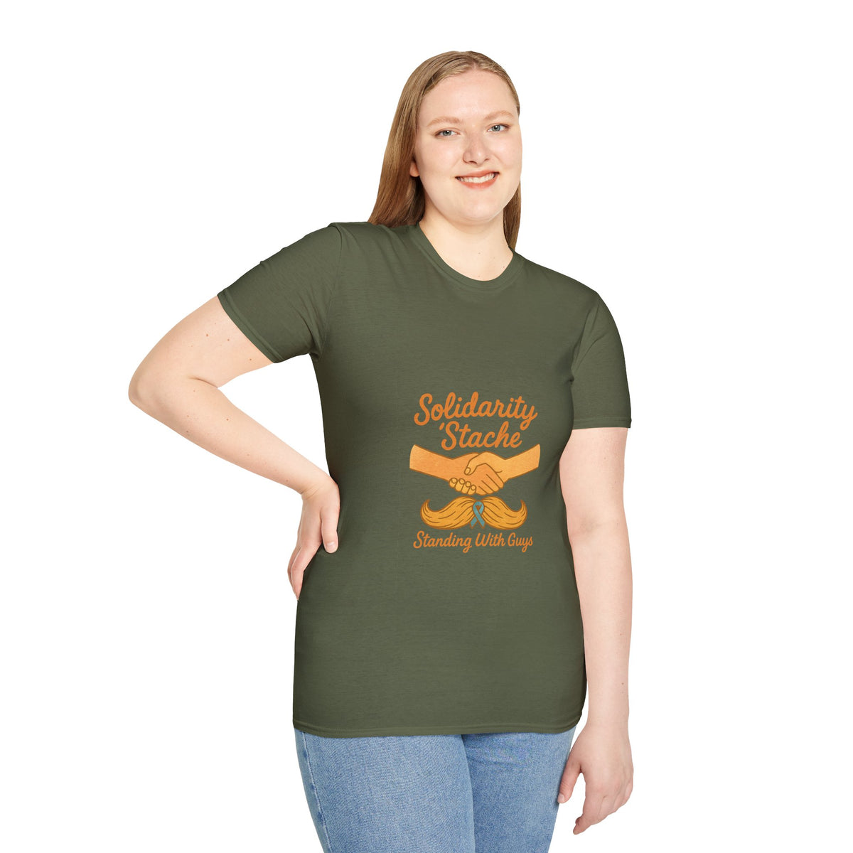T-Shirt — Solidarity Stache Orange Mustache Graphic (Movember Support) - Trending Now - October 2026