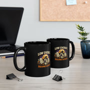 Halloween Low Energy, High Spirit Activity Black Mug — Halloween Ghosts Coffee Cup
