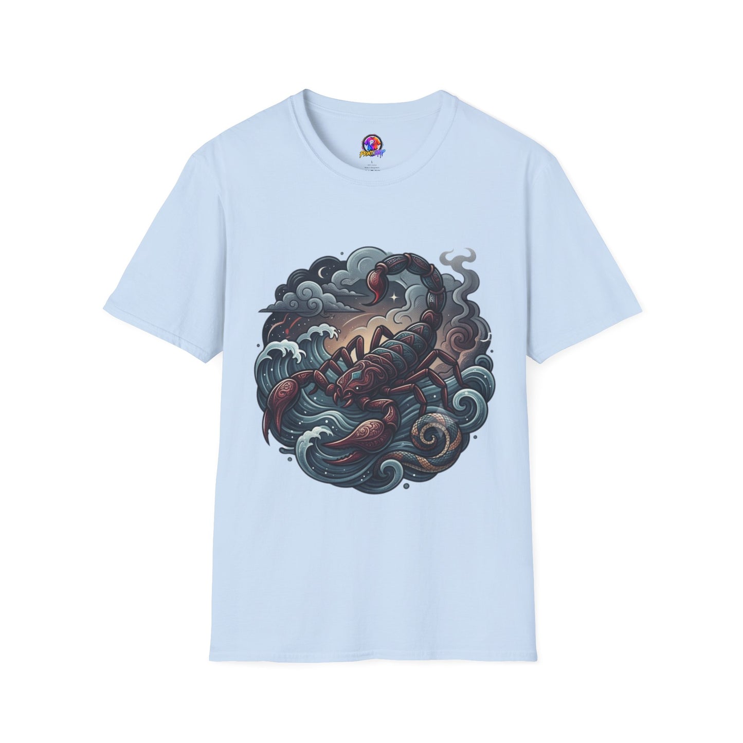 Scorpion Wave T-Shirt — Nautical Tattoo-Inspired Sea Scorpion Design