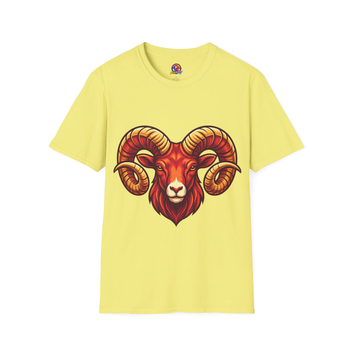Aries Zodiac Ram Skull T-Shirt — Bold Goat Horn Graphic Tee (Aries/Zodiac)