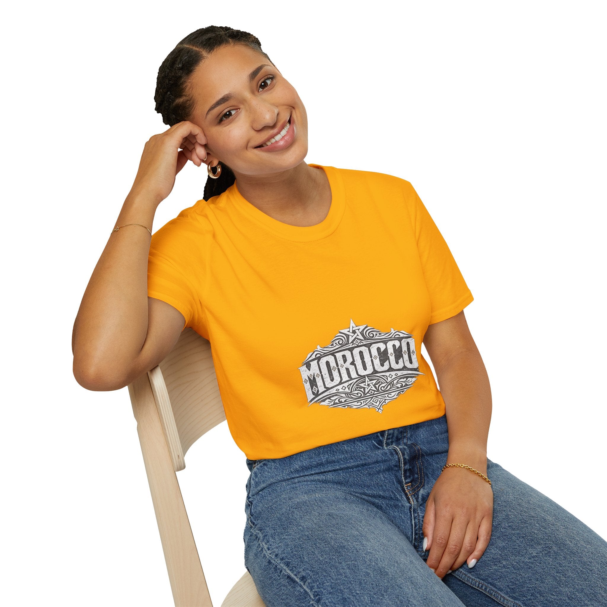 Morocco Vintage Graphic T-Shirt — Travel Tee with Ornamental Crest