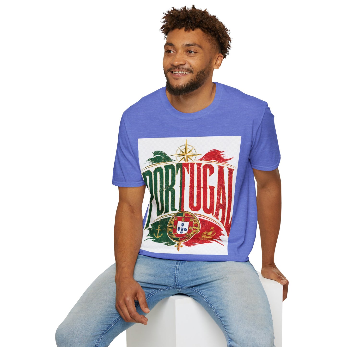 Portugal Vintage Compass T-Shirt — Retro Portuguese Flag Travel Tee