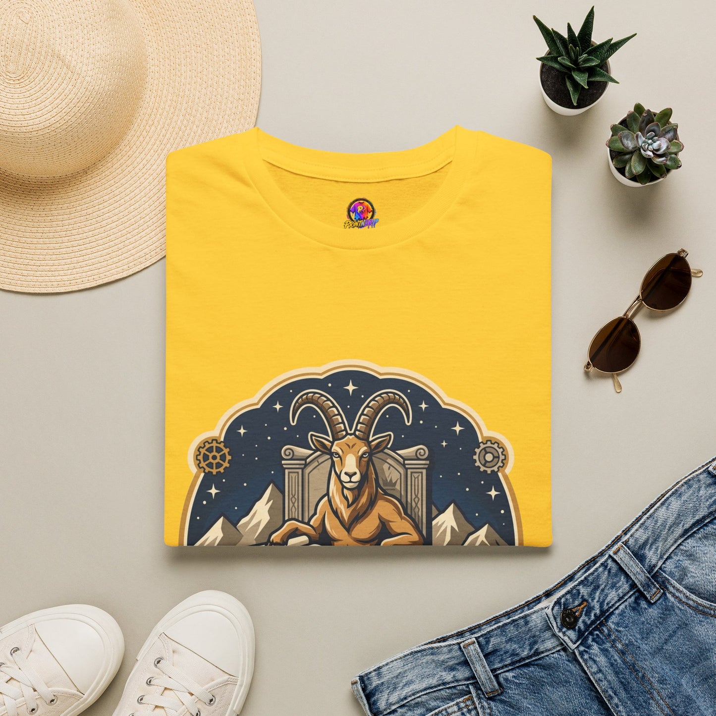 Capricorn Zodiac T-Shirt — "Building an Empire" Goat Horoscope Tee