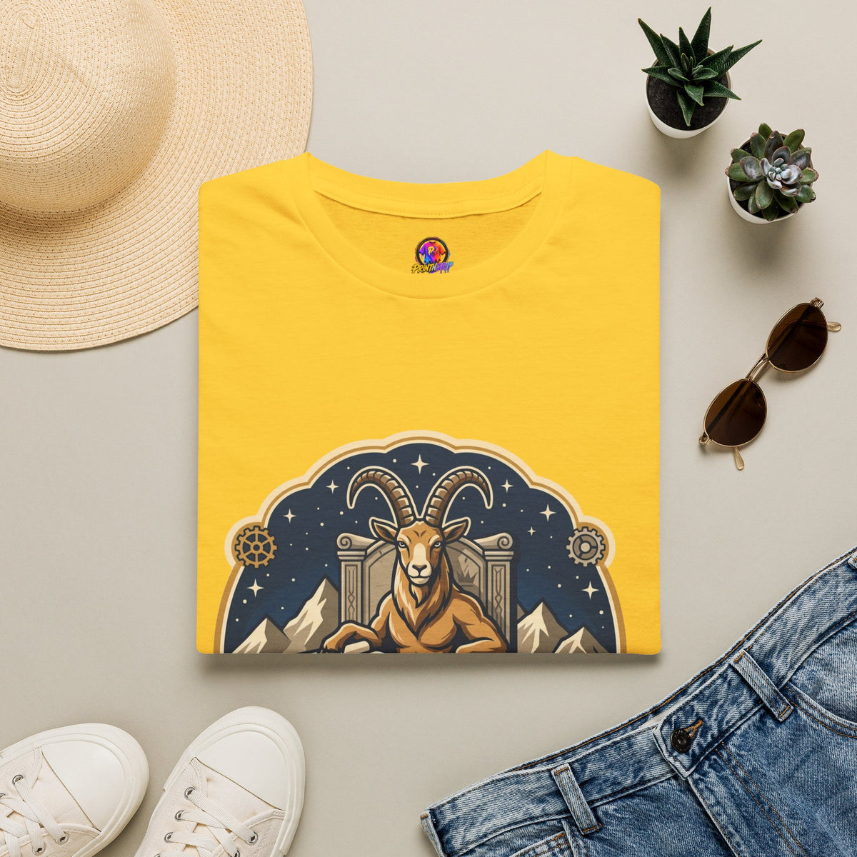 Capricorn Zodiac T-Shirt — "Building an Empire" Goat Horoscope Tee