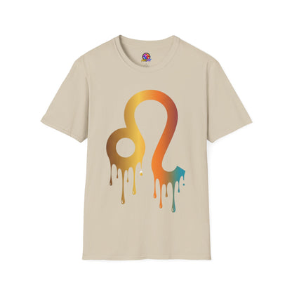 Leo Zodiac Drip T-Shirt — Colorful Astrology Sign Tee