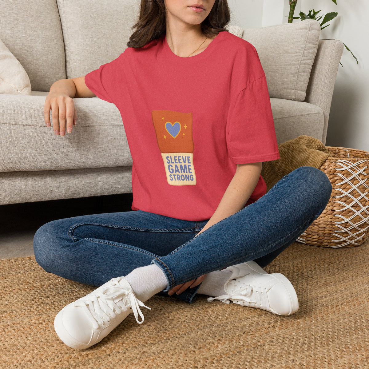 Sleeve Game Strong T-Shirt — Cute Hand-Drawn Sleeve with Heart Graphic - Trending Now - October 2026